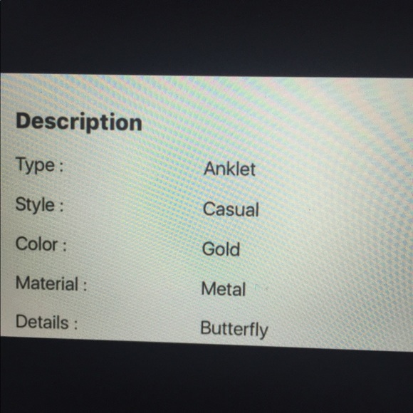 Update !!! Only 1 ! Cute Butterfly anklet (1left ) - Picture 5 of 5